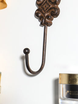 Крючок декоративный чугун "Королевский вензель" 25,5х14,3х5,6 см