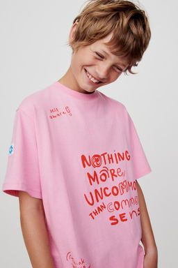 T-SHIRT WITH SLOGAN - Zara фото 2