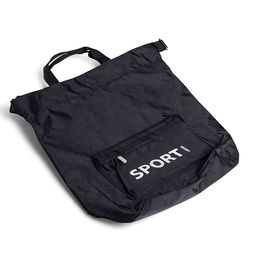 Сумка-рюкзак "Sport" 39x32x19 см, вес 250 г, плотный износостойкий полиэстер с водоотталкивающей пропиткой и объемная печать, на утяжке, с ручками и плечевыми лямками, с передним карманом на молнии, внутренний карман на липучке