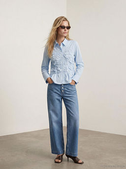 Wideleg Kad?n Jean Pantolon