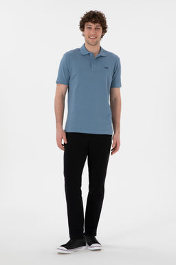 Erkek Slim Fit D_z Pa_a Siyah E_ofman Alt_