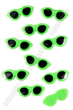 Фурнитура "Очки для игрушек" 5,5*2,3 см (10 шт) SF-2153, салатовый