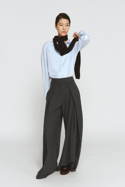 ZW COLLECTION WIDE-LEG TROUSERS WITH DARTS