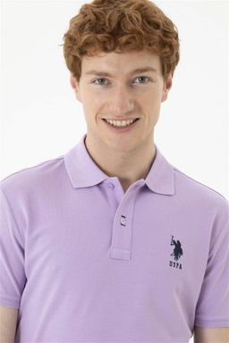 Мужская сиреневая базовая футболка - U.s. polo assn фото 2