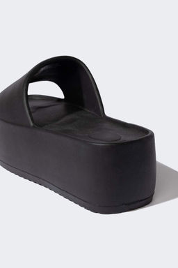 Женские тапочки Eva на высокой подошве с одним ремешком - Defacto фото 5