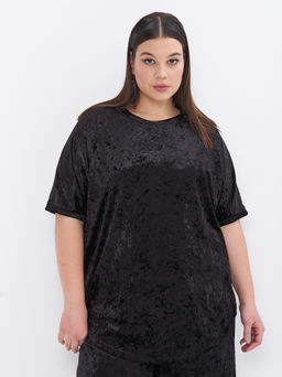 Бархатный костюм KO42911BLK01