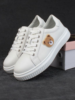 05-SD12-1D WHITE Кроссовки женские (натуральная кожа)