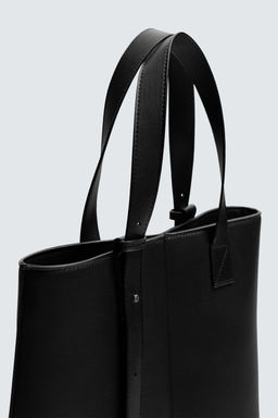 BOLSO SHOPPER LISO / Negro - Zara фото 5