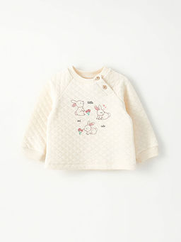 Bisiklet Yaka Uzun Kollu Bask?l? K?z Bebek Sweatshirt ve Pantolon 2li Tak?m - Waikiki фото 2