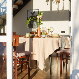 Скатерть «Этель» Kitchen, 150×180 см, бежевая, 100% хлопок, саржа 220 г/м²