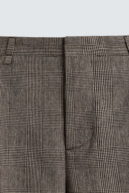 PANTAL?N RELAXED FIT CUADROS / Beige - Zara фото 9