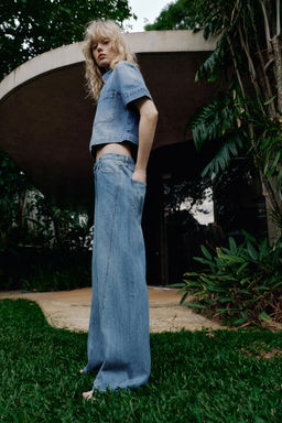JEANS Z1975 WIDE LEG TIRO ALTO / Azul medio - Zara фото 4