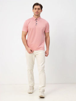 Джемпер мужской с воротником поло короткий рукав GREG G144-PD124T-LT1001 (красный)  фото 8