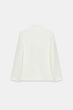 BLAZER LINO 100% ZW COLLECTION / Blanco - Zara фото 8