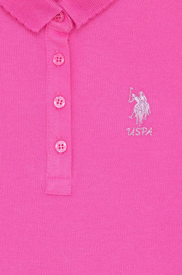 Розовая базовая футболка для девочек - U.s. polo assn фото 9