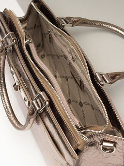 LACCOMA сумка НИ7236-бронзовый натуральная кожа хлопок  фото 4