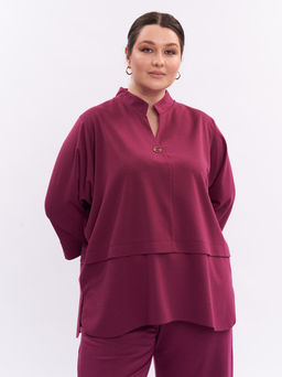 Блузка из плотного трикотажа BL08606RED31