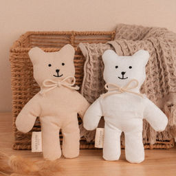 Мягкая игрушка «Мишка», с бантиком, 17 см, цвет бежевый