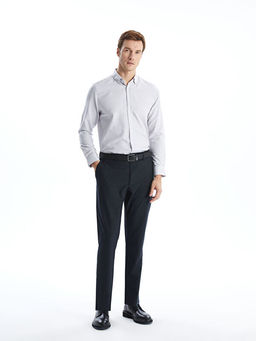 Regular Fit Uzun Kollu Ekose Gabardin Erkek G?mlek