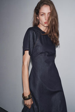 ZW COLLECTION LONG DENIM DRESS - Zara фото 11