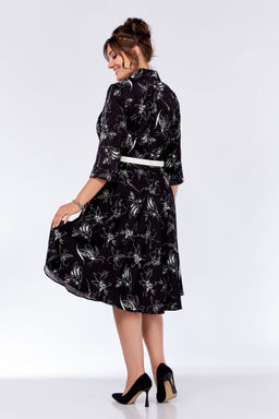 Блуза Swallow 803.2 черный+серебряный узор фото 379