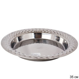 Блюдо 35 см металл глубокое с декором / RS-135 /уп 120/ 0,306* - Галеонтрейд фото 2