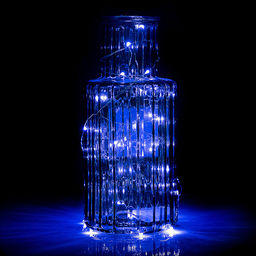 Электрогирлянда Роса 10 м, 100 ламп, USB, синий