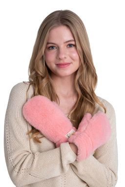 Варежки меховые на резинке ВАНИЛЬ - Woollamb фото 32