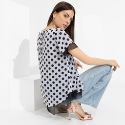 Блуза Тандем (вайт горошек нью)