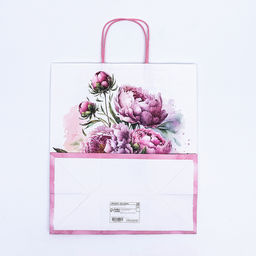 Цена за 2 шт. Пакет крафт "Самой нежной" 32 х 17 х 37 см