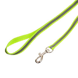 Комплект со светоотражающей лентой, ошейник 120 х 1 см, ОГ 26-40 см, зеленый - Пижон фото 5