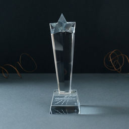 Фигурка стекло Стела наградная. Звезда - Не останавливайся, 6.5?6.5?23 см