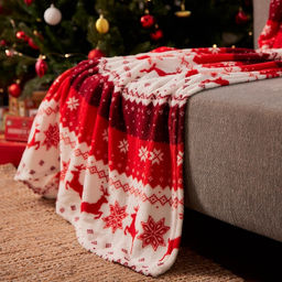 Плед «Этель. Новогодний олень», 150×200 см, корал-флис 220 г/м²