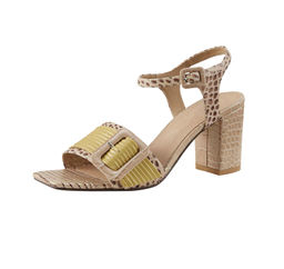 Кожаные босоножки, бежевые