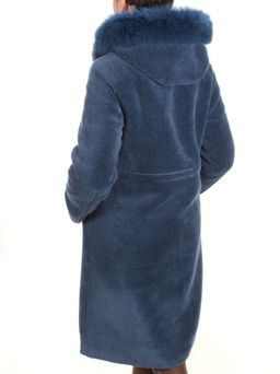 1911 DK. BLUE Дубленка женская зимняя SHARK WARSHIP (60% кашемир, 40% вискоза) - Fashion фото 6