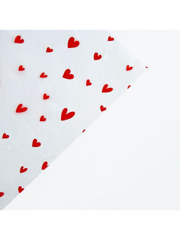 Плёнка для цветов упаковочная тишью влагостойкая Люблю, белая, 0.6?10 м