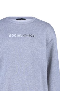 TRENDYOL MAN Lacivert Oversize/Genis Kesim Slogan Bask?l? Ici Polarl?/S?cak Tutan Sweatshirt TMNAW23SW00478 - Trendyolmilla фото 7