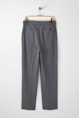 Gri Wideleg Baggy Rahat Kal?p More Sustinable Dokuma Kumas Pantolon TMNSS25PL00009