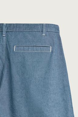 BERMUDA DENIM LIGERO PLIEGUES / Azul - Zara фото 8