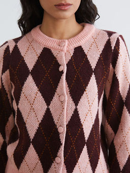 Bisiklet Yaka Baklava Desenli Kad?n Triko H?rka