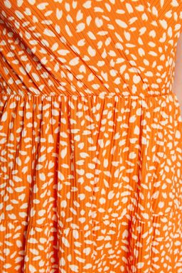 Yesil Bask?l? Kruvaze Yaka Mini Esnek Orme Elbise TWOSS21EL0241 - Trendyolmilla фото 14