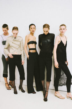 WIDE-LEG PLEATED TROUSERS ZW COLLECTION