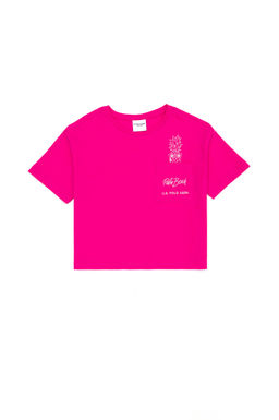 U. S. Polo Assn Футболка цвета фуксии для девочек с круглым вырезом