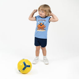 Костюм детский голубой/темно-синий с принтом краб 7059п (92, 56)