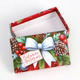 Набор подарочных новогодних коробок 10 в 1 С новым годом, 32.5?20?12.5 - 12?7?4 см