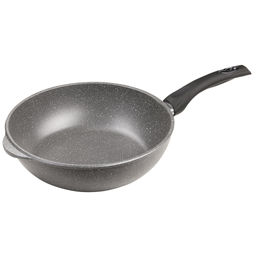 Сотейник с антипригарным покрытием д24см Графит, h8,2см, s0,4см, ручка из термостойкого пластика, стеклянная крышка с пароотводом, подарочная упаковка (Россия) - Домашняя мода фото 2