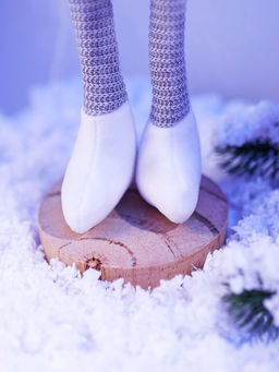 Фигура текстиль «Гном в белом» 55 см, 1 LED, от батареек AG13×3, свечение тёплое белое