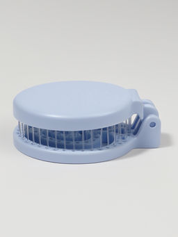 Расчёска массажная, складная, с зеркалом, d=6.6 см, голубая