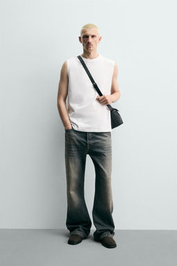 CAMISETA TANK RELAXED FIT BORDADO / Blanco