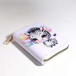 Кошелёк на молнии «Зебра», белый